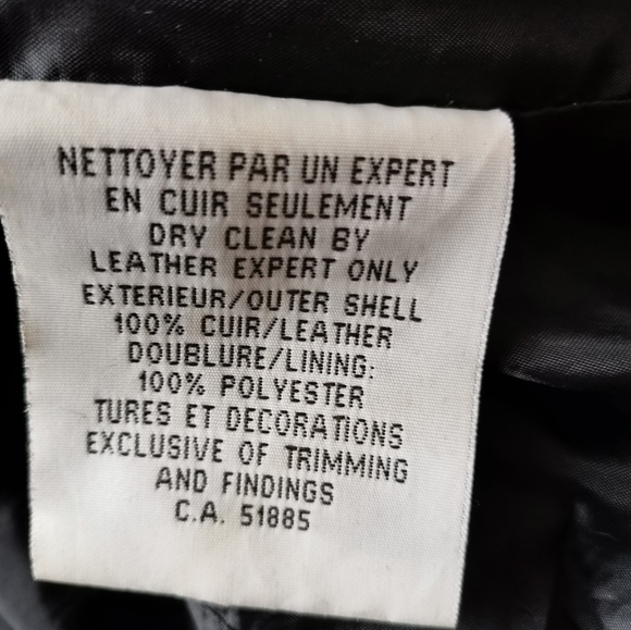 Bod Christensen BLACK Leather Moto Jacket with Faux Fur Wide Collar L - Picture 4 of 8